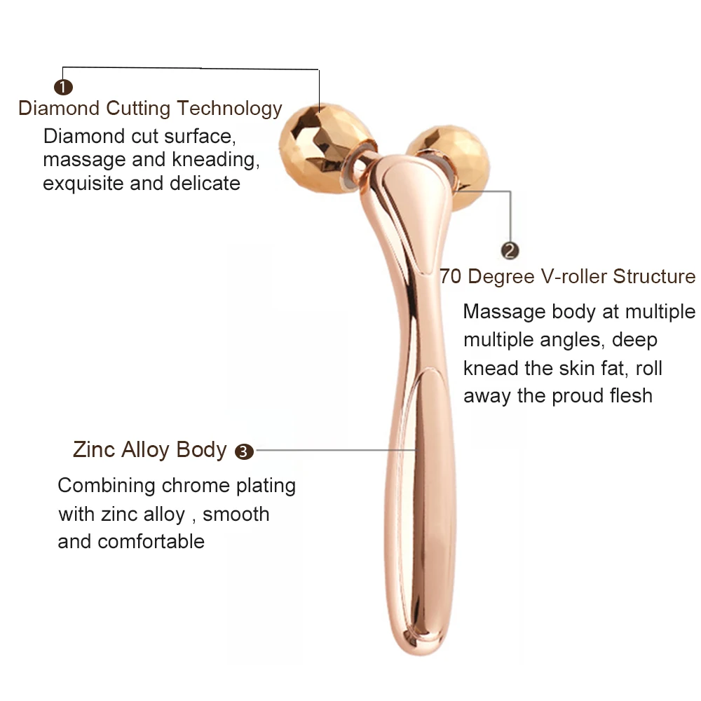 3D роликовый массажер для похудения лица Инструменты для ухода за кожей лица тонкий расслабляющий массаж тела ручной y-образный инструмент для удаления морщин инструмент для подтяжки лица