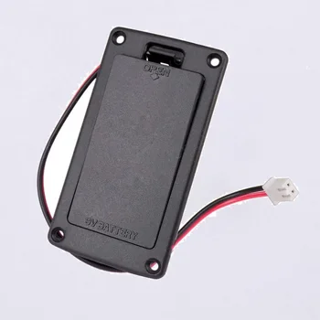 

10pcs Active Bass Guitar Pickup 9V Battery Boxs 9 volts Battery Holder/Case/Compartment Cover with 2 Pin Plug and Cable Contacts