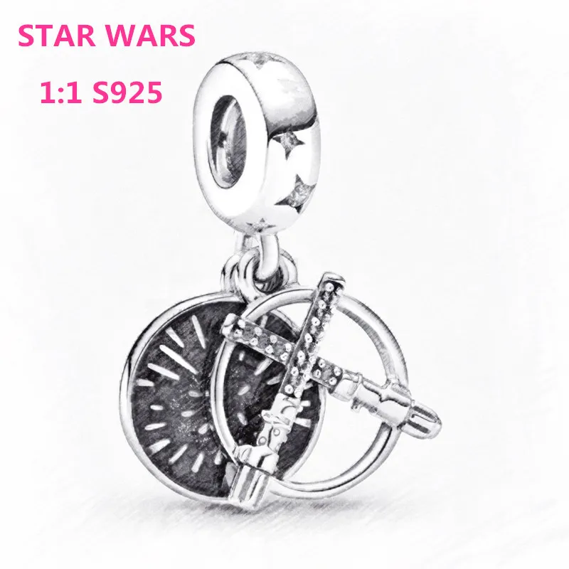 

Original 2020 New Star Wars Lightsaber pendant for Pan Bracelet Fashion Ladies jewelry S925 Sterling Silver