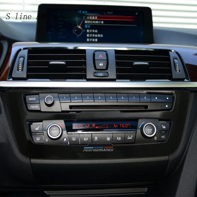 Car Styling For M Performance Interior Trim For Bmw F30 F34 3gt 3 4 Series Accessories Car Console Cd Panel Frame Cover Stickers Interior Mouldings Aliexpress