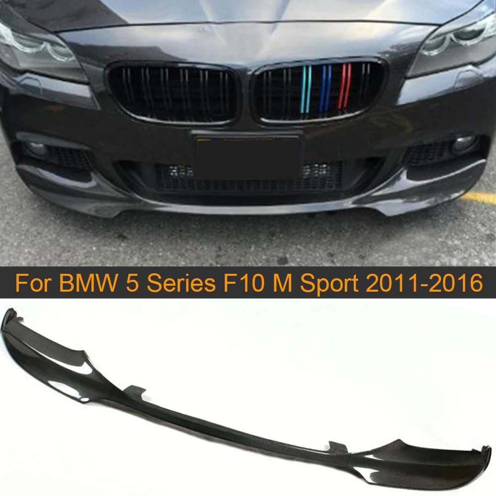 Спортивный спойлер для переднего бампера автомобиля из углеродного волокна BMW 5