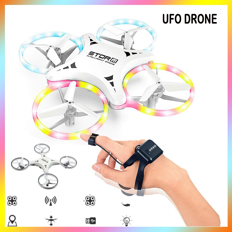 UFO Drone mini drone 1080P Induction Smart Watch Remote Sensing Gesture Aircraft Hand Control Drone Altitude Hold Kids toys UFO Drone mini drone 1080P Induction Smart Watch Remote Sensing Gesture Aircraft Hand Control Drone Altitude Hold Kids toys