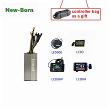 36v 48v 1500w 35a sem escova dc ebike kt-controlador kt lcd8h lcd3 led900 display para 1500w ebike kit controlador com fio de luz