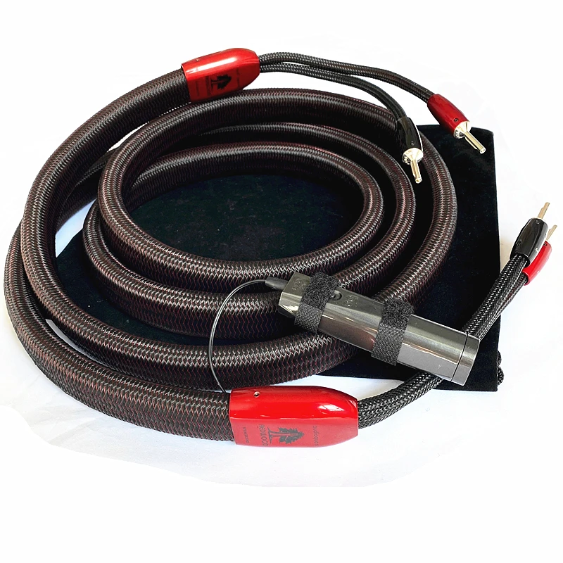 US $275.08 Audiophile Redwood Speaker Cable Silver Plated Spade Plug With 72V DBS Bi Wire Version