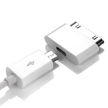

Micro USB Charger Adapter USB Cable Head For Apple 4 4s ipad 1 2 3 ipod itouch Change Cable for Android to for iPhone random