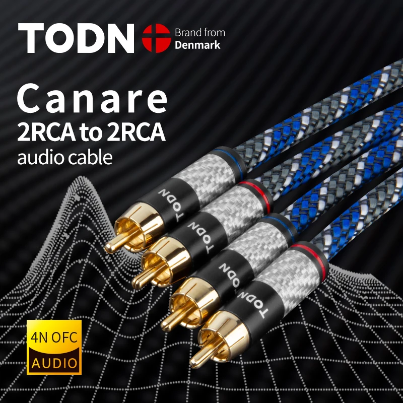 Canare 1 пара RCA аудио кабель 2 к межразъемный HIFI стерео 4N OFC штекер-штекер для