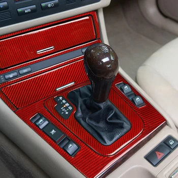 

6Pcs set Gear Shift Panel Trim Red Carbon Fiber Waterproof High quality