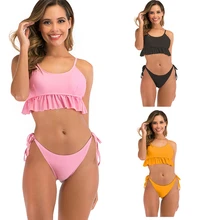 Ruffles Swimsuit Women Solid Bikini Bathing Suits Triangle Swimwear Sexy Biquini 2020 Brazilian Summer Swimming Suit Women Sexy Ruffles Swimsuit Women Solid Bikini Bathing Suits Triangle Swimwear Sexy Biquini 2020 Brazilian Summer Swimming Suit Women Sexy