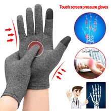 1Pairs Arthritic Joint Pain Relief Hand Gloves Therapy Fingers Glove Arthritis Gloves Woman Rheumatoid Compression Pink Gloves