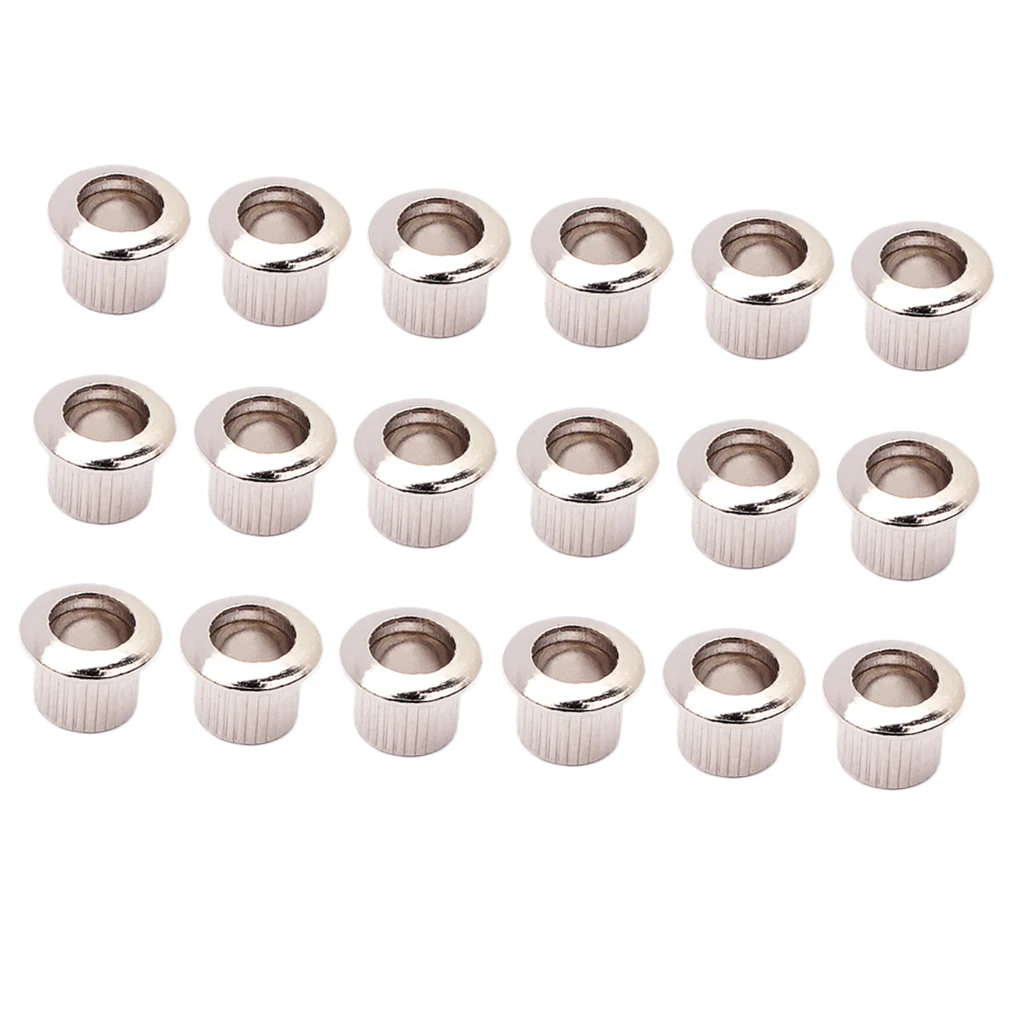 18pcs Nickel 10mm Metal Vintage Guitar Tuner Conversion Bushings Ferrules 18pcs Nickel 10mm Metal Vintage Guitar Tuner Conversion Bushings Ferrules