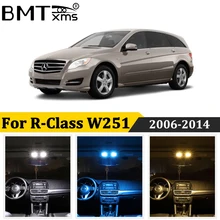 O carro de bmtxms 26 pces conduziu a lâmpada interior da placa de licença da luz canbus para mercedes benz r classe w251 v251 r320 r350 r500 2006-2014