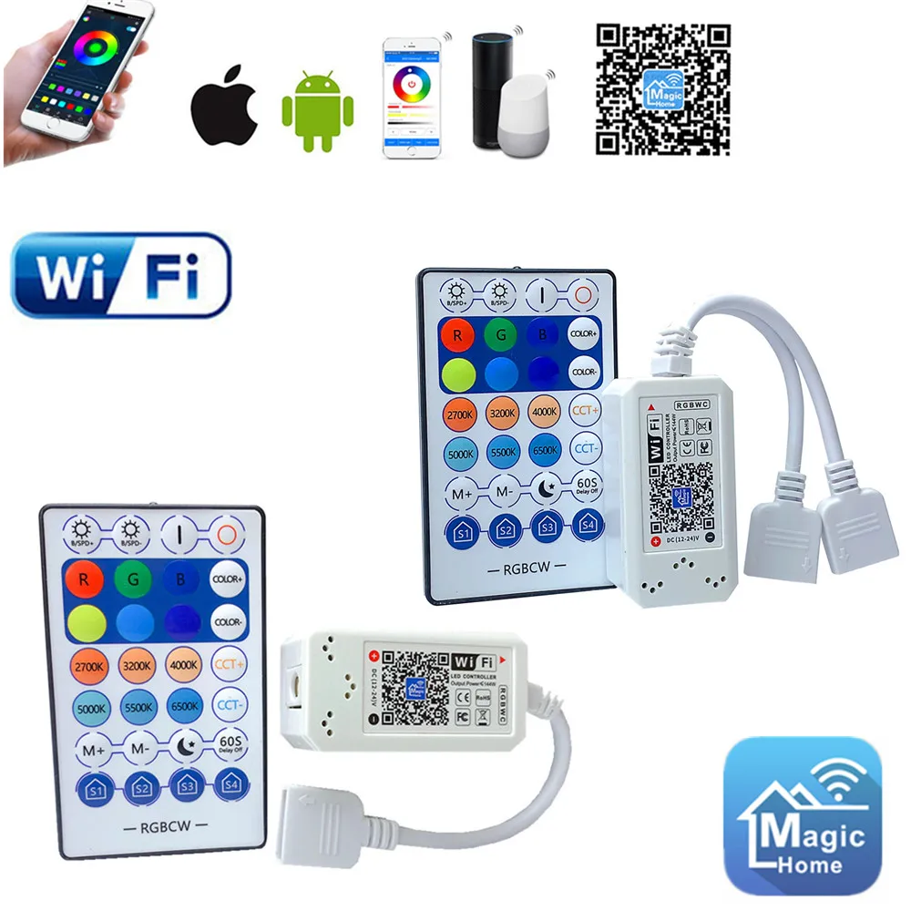Светодиодный пульт управления RGB + CCT с Wi-Fi и пультом ДУ | Лампы освещение