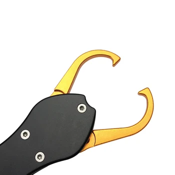 

Rope Clip With Scale Fish Control Clamp Grabber Holder Tackle Fishing Tool Catch Pliers Aviation Aluminum Anti Slip Lip Grip