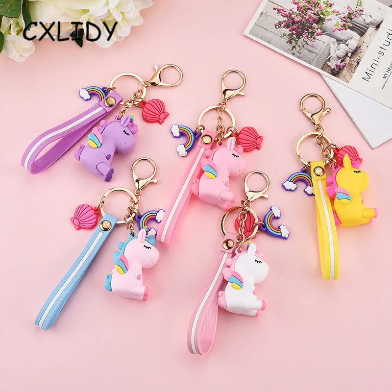 

Fantasy Unicorn Keychain Bag Pendant Cartoon Doll Car Keychain Hanging Unicorn Party Supplies Daily Decorations aa026