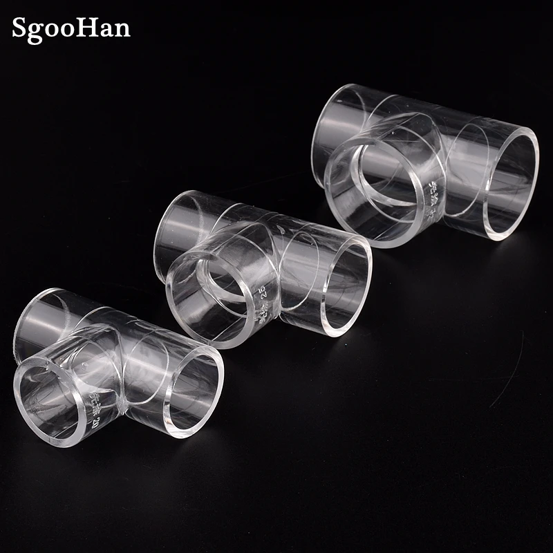 1PC Inner Dia 20/25/32mm Acrylic Pipe Aquarium Fish Tank Joint End Plug PMMA Watering Supply Plexiglass Elbow Tee Connector