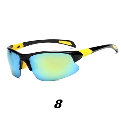 Стильные спортивные солнцезащитные очки для мужчин UV400 женские солнцезащитные очки для велоспорта MTB Gafas Ciclismo очки для велоспорта - Цвет: 8