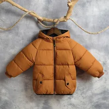 Новое модное пуховое пальто осенне-зимняя утепленная детская одежда однотонная теплая пуховая куртка для мальчиков и девочек, 5 цветов