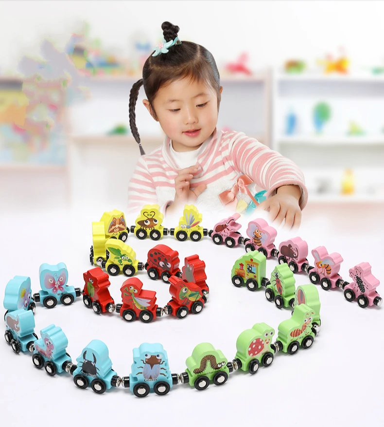 Trem de Madeira Anos de Idade Letras Inglês Pequeno Brinquedos Crianças 1-3 Quebra-cabeça Cognitivo Magnéticas Carro Educação Precoce Mwz 26 18 Computers & Electronics