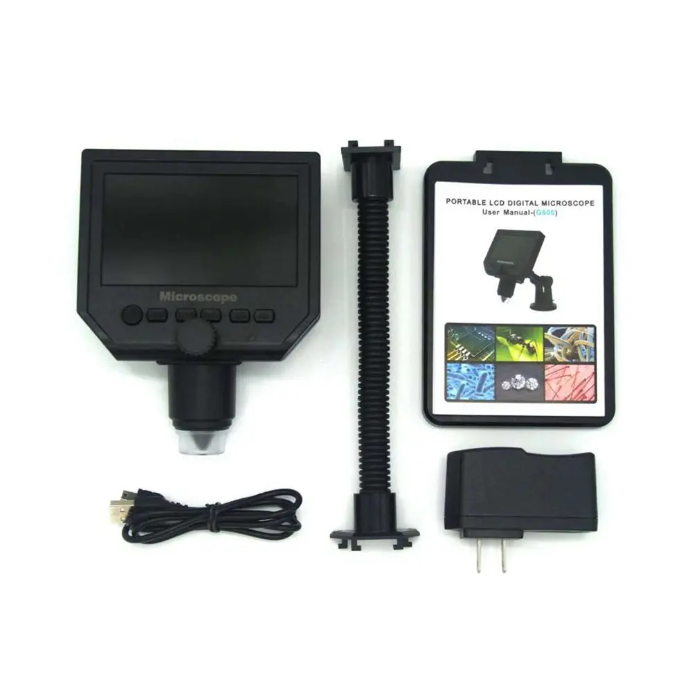 

Microscope, G600 HD Mobile Phone Repair Microscope 4.3 Inch 600X Digital Electron Microscope (Black)