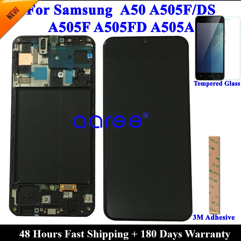 

Super AMOMLED Original LCD For Samsung A50 2019 A505 LCD A50 lcd For Samsung A50 A505 LCD Screen Touch Digitizer Assembly