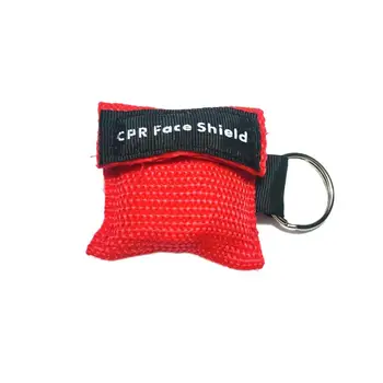 

CPR Resuscitator Mask Keychain Disposable First Aid Skill Training Face Shield Breathing Mask