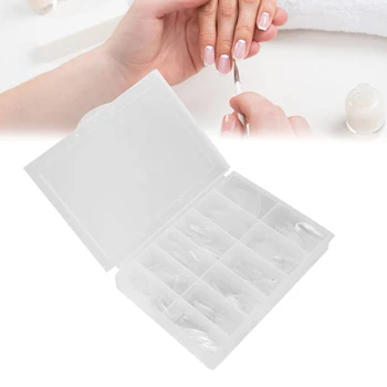 

New 360pcs Professional Fake Nails Wearable Nail Art Tip Half Frosted False Fake Nail Patch DIY Manicure Tool 10 Size Nail Tips