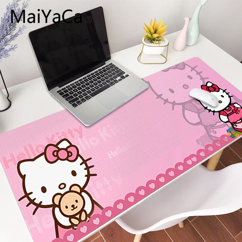 Японский розовый коврик для мыши MaiYaCa в виде кота игровые коврики игровой xxl