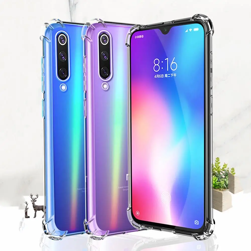 Противоударный силиконовый мягкий прозрачный чехол для Xiaomi Redmi Note 8 Pro 7 6 5 Mi9T