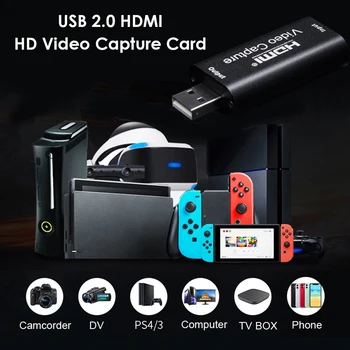 

2.0 Video Capture Card Mini 1080P HDMI to USB Portable Household Computer Accessories for Game DVD PC Live Streaming