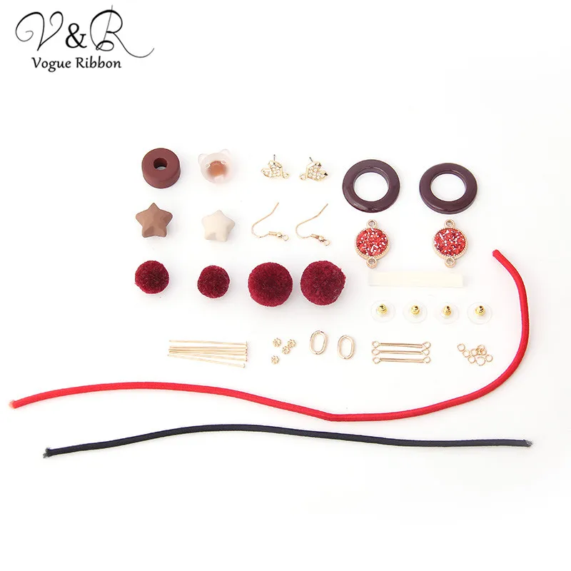 

Newest Diy Handmade Jewelry Making Love Heart Charms Pendants Hair Band Accessories Earring Set Components Fashion Accessories