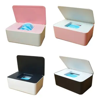 

Baby Wet Wipes Dispenser Tissue Storage Box Mouth Mask Case Holder with Lid Home Office Supplies