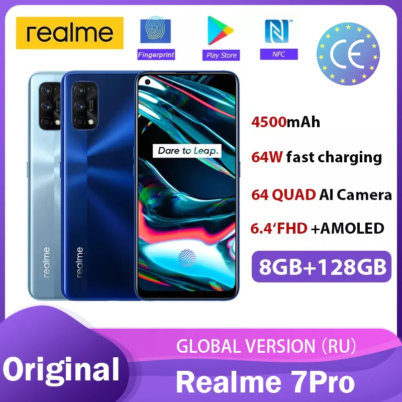 Realme Snapdragon 720G 128gb WCDMA/GSM/LTE Supercharge Octa Core 64MP New Quad-Camera