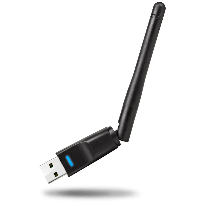 Adaptör 2.4GHz WLAN wi-fi Dongle ağ kartı 150Mbps kablosuz ağ kartı Mini USB WiFi alıcısı 2DB Wifi anten DVB için