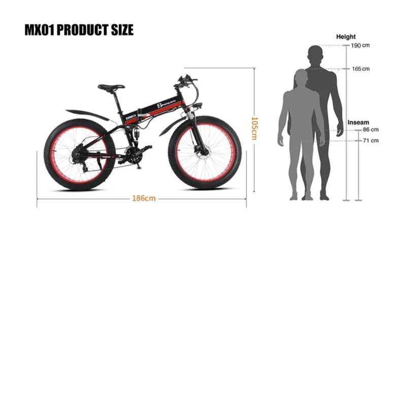 Велосипед электрический 1000 Вт ebike 2019 Новый Электрический горный велосипед olding