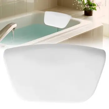 

PU SPA Non-slip Bathtub Headrest Soft Waterproof Bath Pillows With Suckers White Headrest Neck Cushion Bathroom Accessories