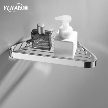 

Traceless Triangle Bathroom Brass Shelves Shower Corner Shelf Shampoo Storage Rack Bathroom Basket Holder Organizer Corner rack