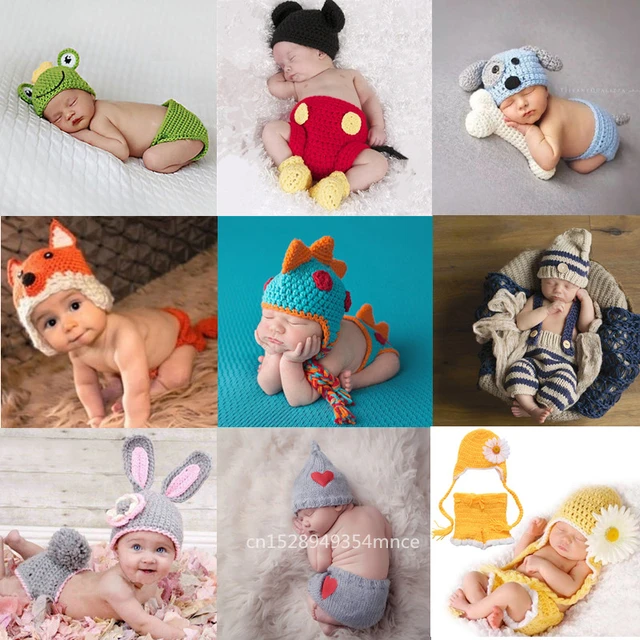 Disfraces para bebés de 0 a 6 meses, accesorios para fotos de recién  nacidos, traje de fotografía tejido a mano, ropa para bebés, niños y niñas  - AliExpress