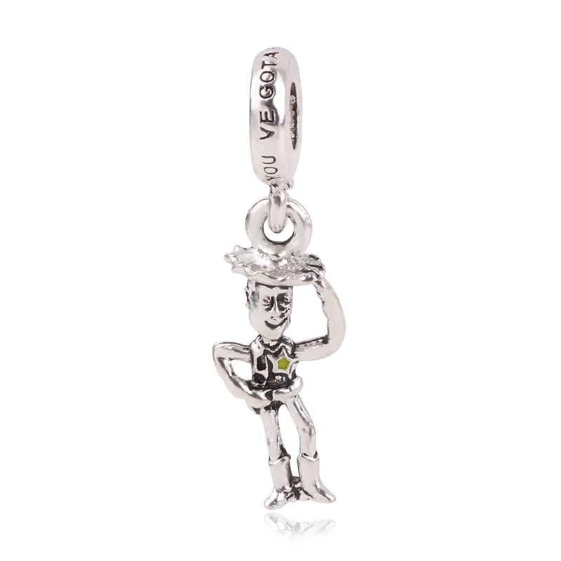 NEW Silver 925 Lion Dinosaur Telescope Rabbit Pendant Charm Fit Pandora Bracelet Sparkling Simba Heart Original DIY Jewelry - Color: P459