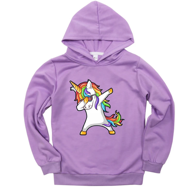 Hoodies 8 Детские толстовки унисекс для маленьких мальчиков и девочек спортивный костюм с единорогом комплект одежды для детей, милые толстовки Повседневная Осенняя толстовка с капюшоном для малышей - Цвет: Hoodies 8