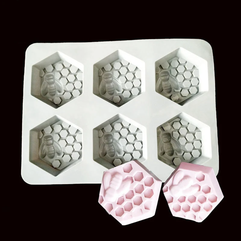 

Silicone Mold Bee Soap Mold 6 Cavity Easy To Demolding Handmade Soap Craft For Diy Soap Maker Provide Customizable