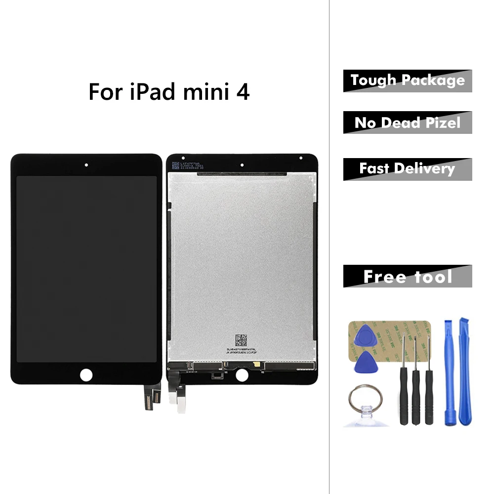 9,7 ''ЖК-для iPad mini 4 Mini4 A1538 A1550 ЖК-дисплей с сенсорным экраном дигитайзер панель в сборе Запасная часть