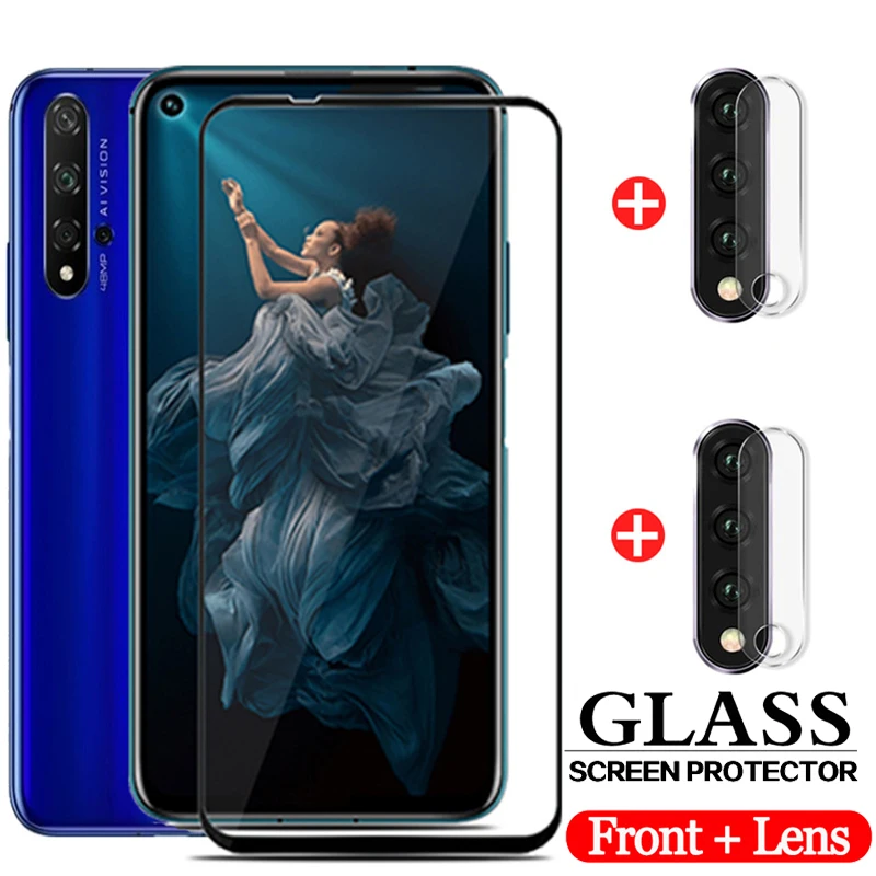 

1 + 2 camera glass film for Huawei Honor 20 screen protector honor10 i 10lite Tempered Glass Sticker 10i honor20 pro pelicula