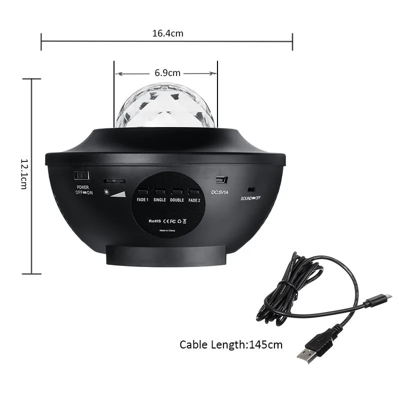 Bluetooth USB LED Speaker Disco Ball Light with Laser RGB Party Light DJ Stage Light Laser Projector Lamp Wireless Dropship