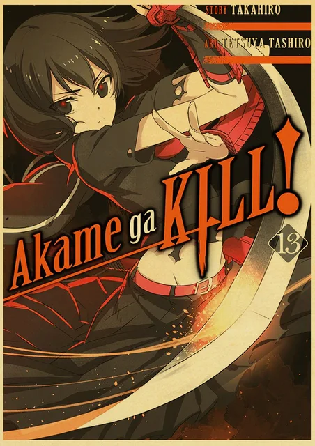  Akame ga Kill Wall Scroll Poster Fabric Painting for Anime Leone  042 L: Posters & Prints