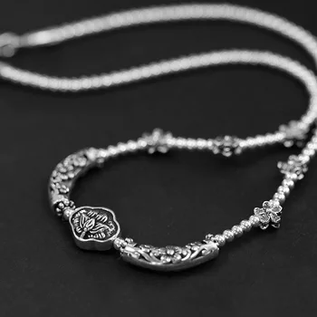 

Acecare 925 Silver ornaments Wholesale Handmade Beads Baseline Necklace Female Women's Decorative