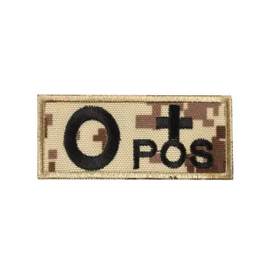 Вышитый кровяной значок с надписью A B O AB+ pos-значок для одежды, тактический боевой патч, значок, камуфляжные наклейки с петлей на крючке - Цвет: 3