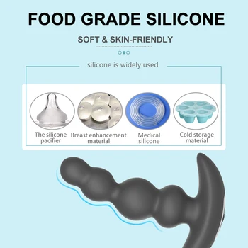 APP Control Anal Toys Prostate Massager Masturbator for Men Anal Beads Butt Plug Bluetooth Vibrators Sex Toys For Men Gay Bdsm 6