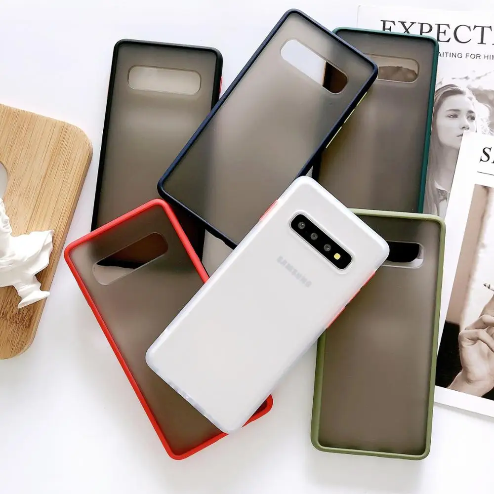 100Pcs Bumper Silicone Matte Phone Case For Samsung S20 Ultra S8 S9 S10 Plus S10E Note 9 10 Pro A30 A50 A70 M30 Clear Back Capa