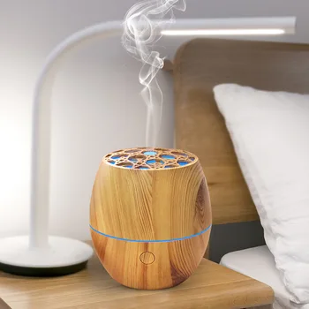 

120 ml wood Ultrasanic Air purifier desktop Oil Diffuser use batteries portable humidifier misting environment H21
