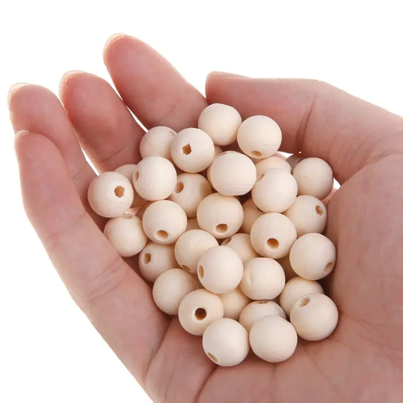 50 Pcs Set Natural Wooden Beads Parrot Bird Hamster Small font b Pets b font Bite